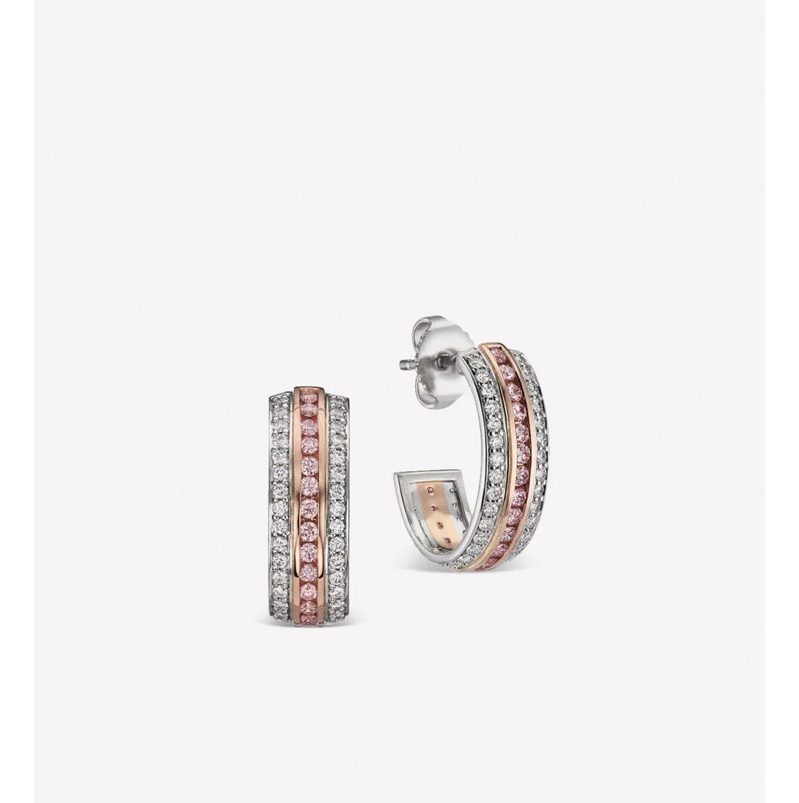 Beautiful Argyle Pink VS2 Diamond Vertical Bar Necklace