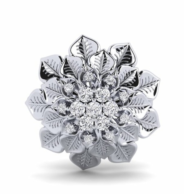 White Diamond Brooch