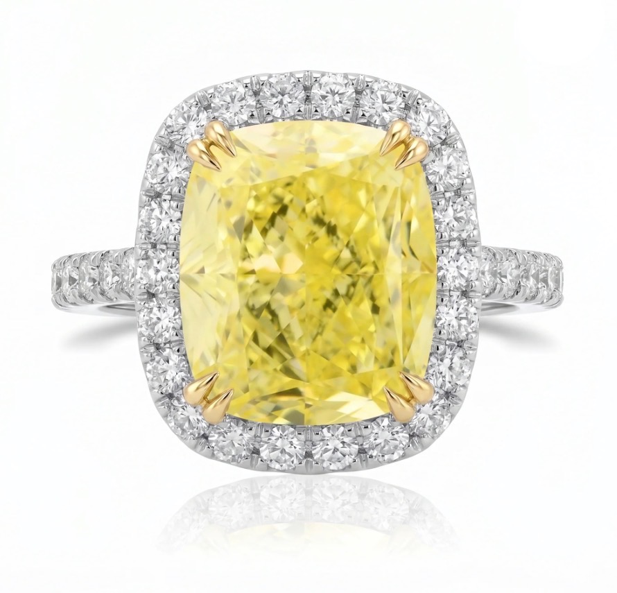 Fancy Intense Yellow Diamond Ring